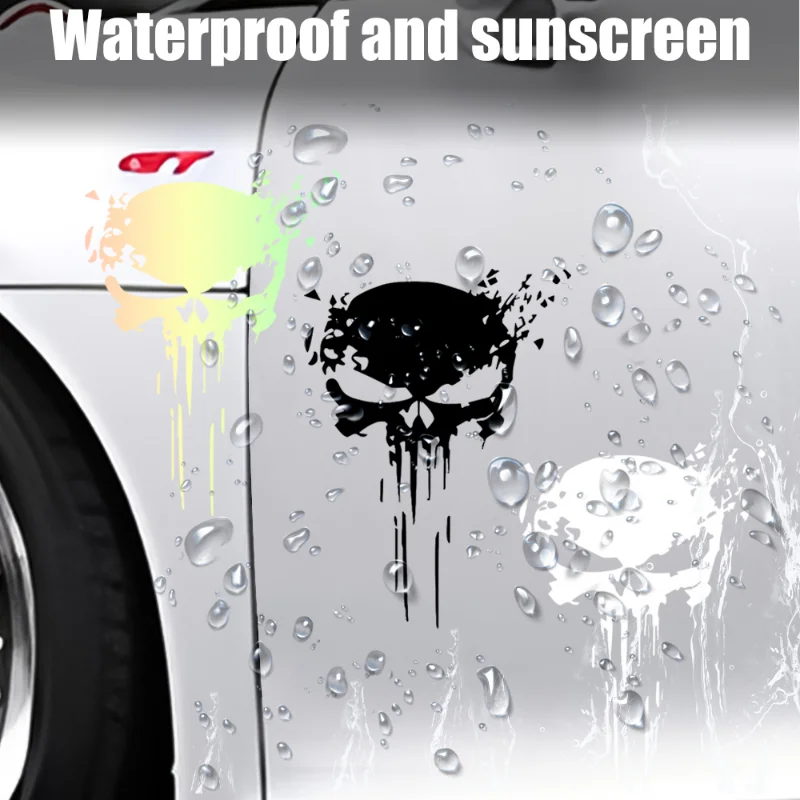 10X15Cm Auto Schedel Stickers Auto Body Decals Stickers Exterieur Decoratie Auto Styling Stickers Reflecterende Decal Motorfiets Sticker