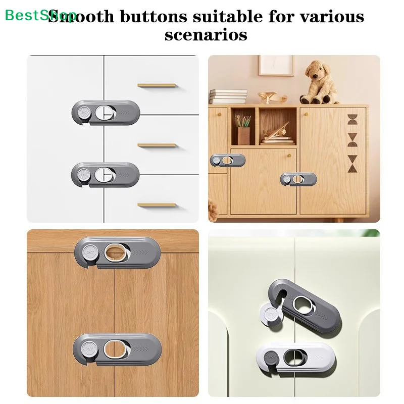 Home Refrigerator Lock Multi-Function Drawer Locks For Kids Security Protection Baby Anti-Pinch Hand Cabinet Door Buckle