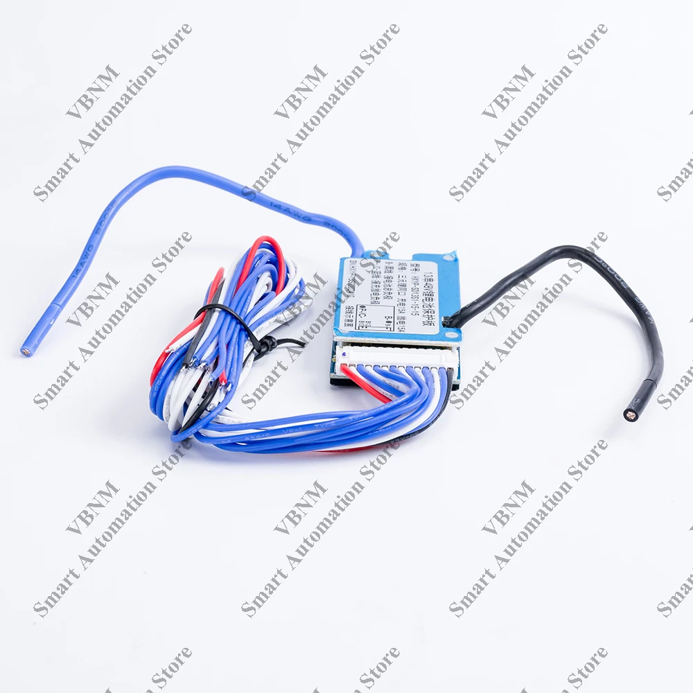 Placa de gestión de batería de iones de litio BMS 13S, 48V, 54,6 V, 15A, puerto común, protección contra sobredescarga para e-bike e-scooter, 62x32x8mm