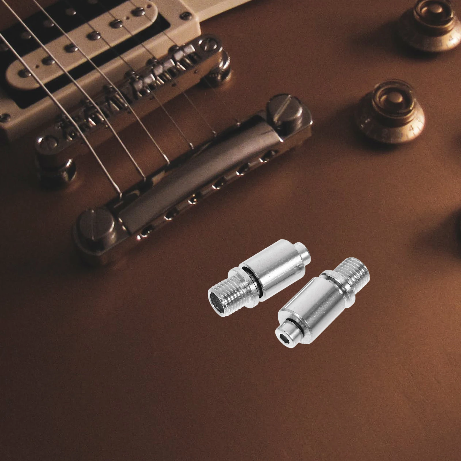 

2pcs Metal Electric Guitar Tremolo Arm Socket Durable Replacement Jack Sturdy Smooth Installation Guitar Parts Accessories Black