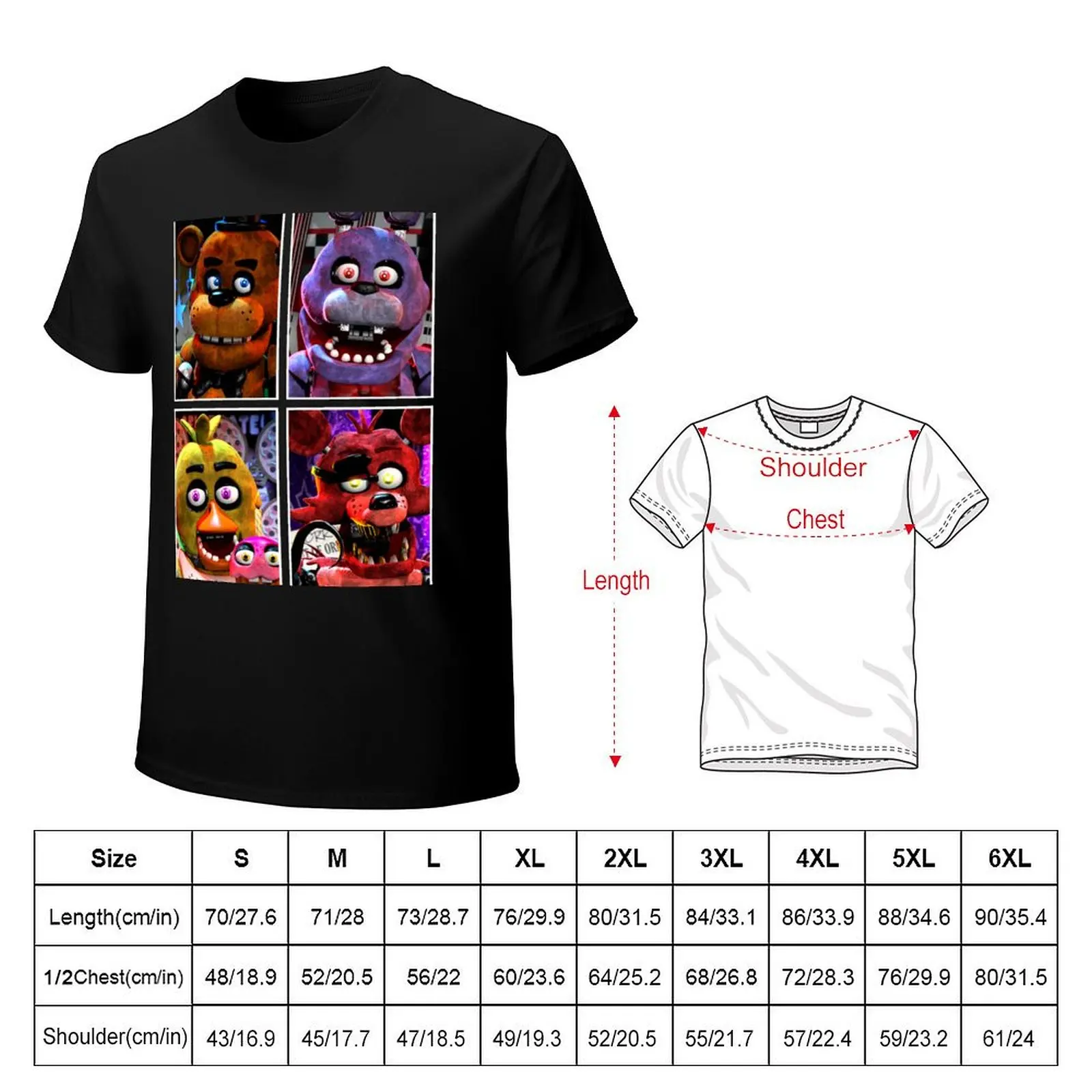 The Fazbear Band T-shirt Aesthetic clothing Blouse men clothing