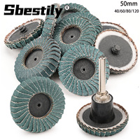 Sbestily 3pcs/Set 50mm Flap Discs Curved Zircon Polishing Wheel 1\
