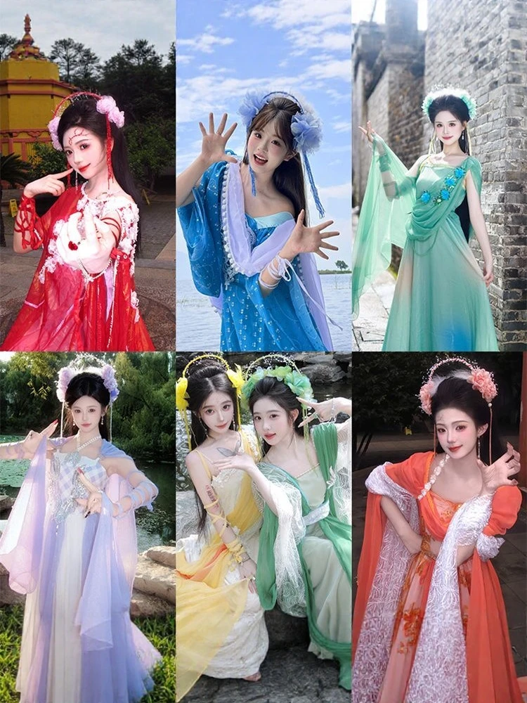 

Elegant Hanfu Photography Costume Fairy Tale Girls Photography Studio New Arrival Drifting Photography Art Photo Shoot Outfit