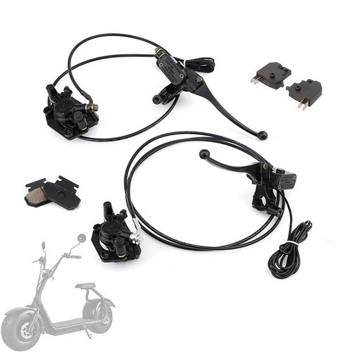 Conjunto de pinza de cilindro maestro de freno de disco hidráulico delantero/trasero con almohadilla para piezas de patinete eléctrico Harley China Citycoco