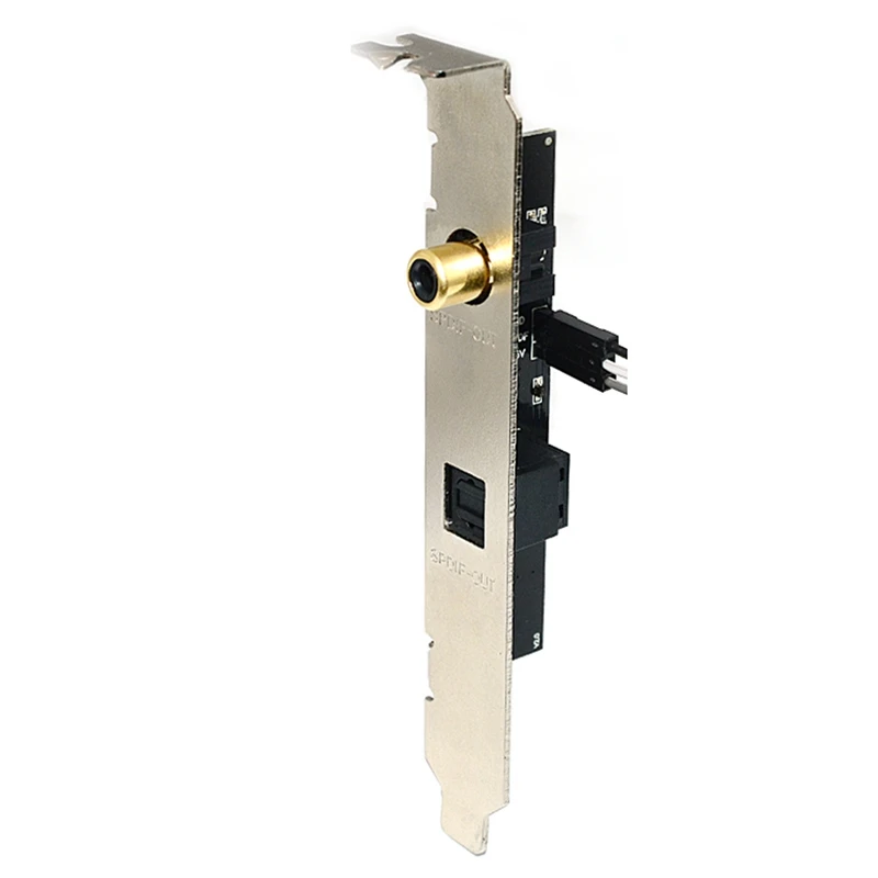 24Bit 192Khz Daughter Card SPDIF Optical and RCA Out Plate Cable Bracket Digital Audio Output for ASUS Gigabyte