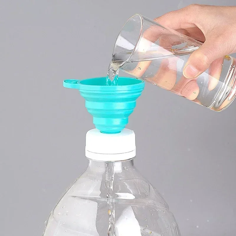 Foldable Silicone Funnel Collapsible Universal Funnels Beer Oil Liquid Hopper Kitchen Cooking Accessories Engine Tools Trechter