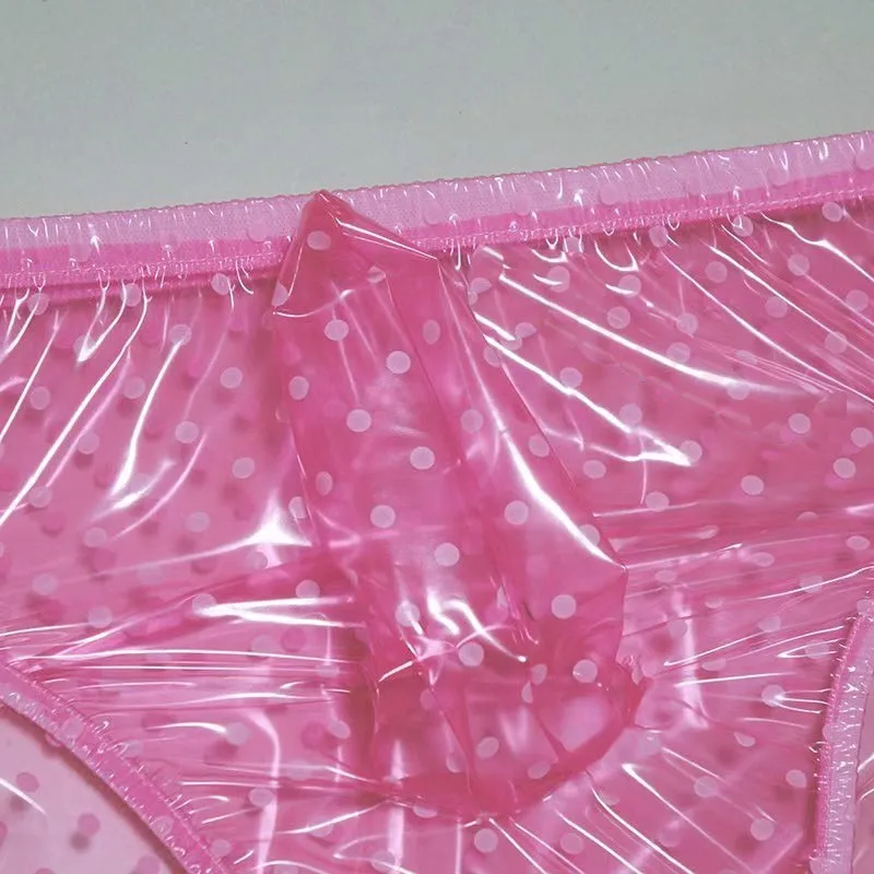 Celana Dalam Plastik PVC Longgar Pria Jernih dengan Tas Penis Celana Dalam Transparan Celana Dalam Polka Dot Celana Dalam Bayi Dewasa Abdll