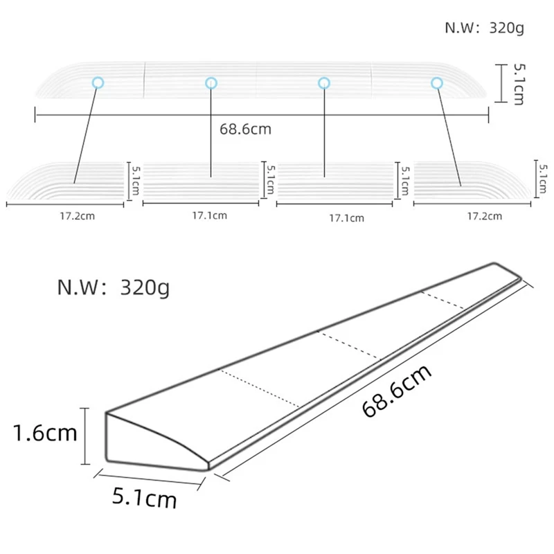 Household Threshold Bars Ramp Mat For Cloud Whale/Xiaomi/Roborock /Irobot/Cobos/Dreame Sweeping Robot