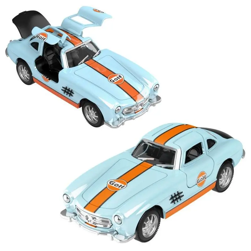 รถโมเดลโลหะผสมสเกล 1/36 รุ่น Gulf Oil Series Classic Retro Coupe ของสะสม ของเล่นรถยนต์ ของขวัญวันเกิด