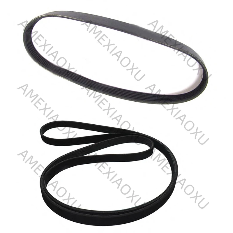LR012663 6PK718SF LR011345 LR064185 6PK2460 2Pcs Belt Set Fits For LAND ROVER V8 5.0L RR SPORT LR4 RANGE AMEXIAOXU