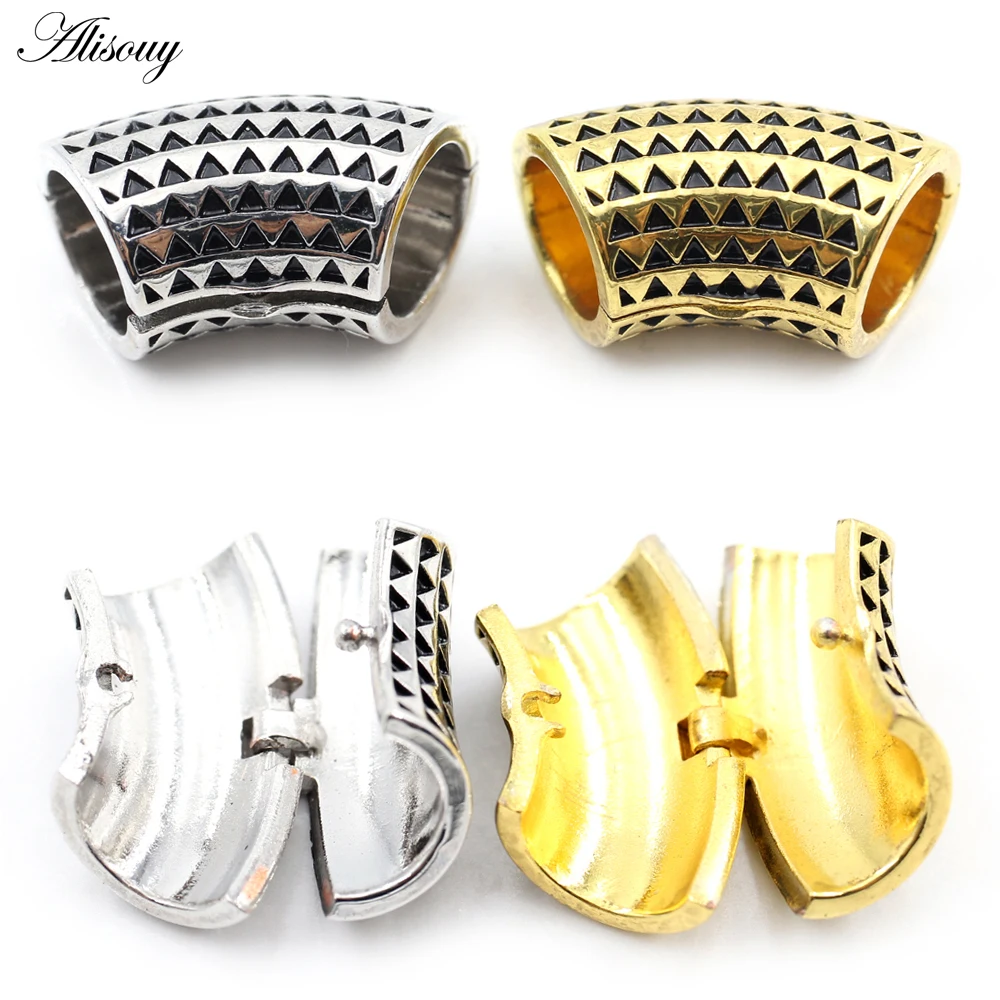 Alisouy 1PC Copper Hollow Bent Pipe Triangle Hinged Ear Weights Expander Stretcher Plugs Gauges Earrings Body Piercing Jewelry