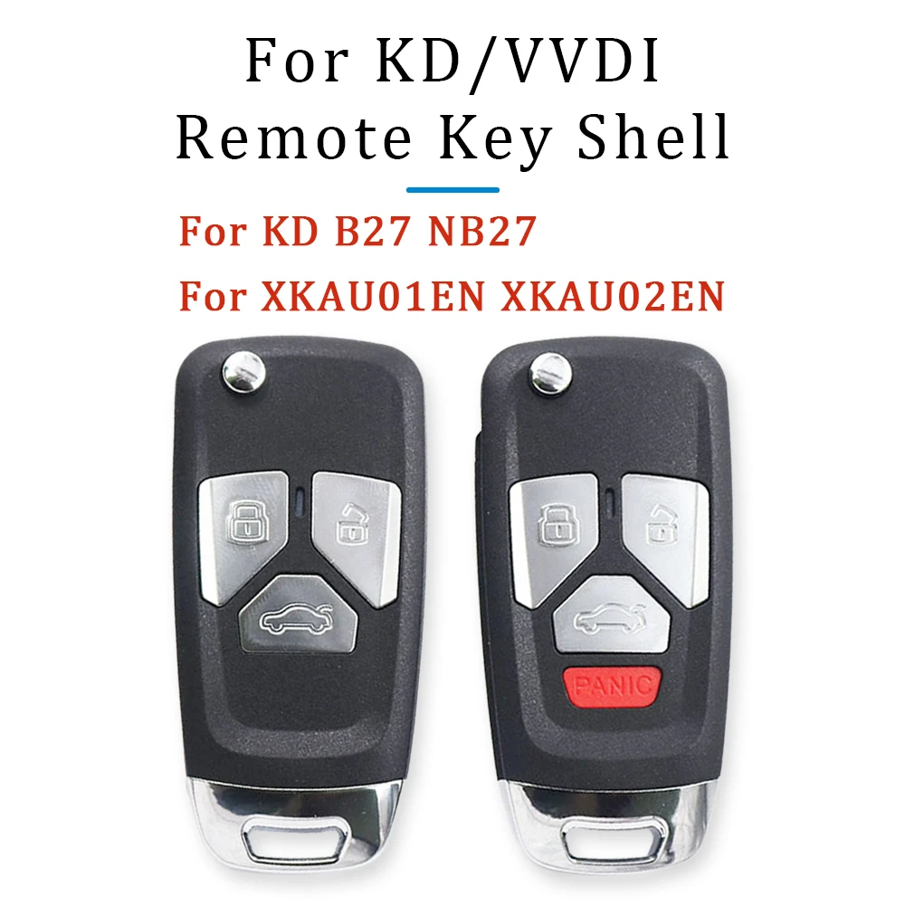 

2 шт. универсальные сменные корпуса для выкидных ключей в стиле Audi, совместимые с Keydiy B27, NB27, Xhorse VVDI, XNAU01EN, XNAU02EN