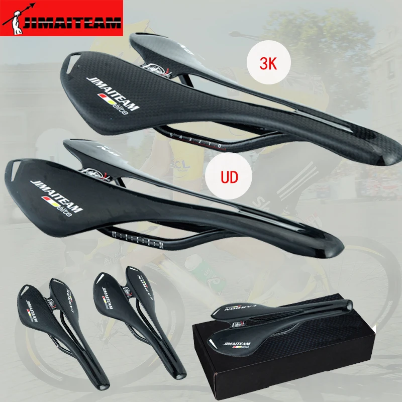 New JIMAITEAM bicycle full carbon fiber seat cushion color label saddle mountain bike road bike accessories