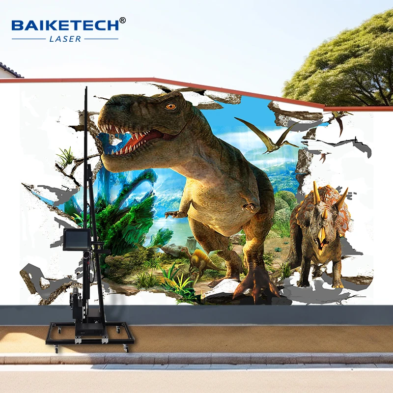 TH-GW900A เครื่องพิมพ์ติดผนังยอดนิยมพร้อม Black Track Industrial Control Model อุปกรณ์การพิมพ์ติดผนังคุณภาพสูง