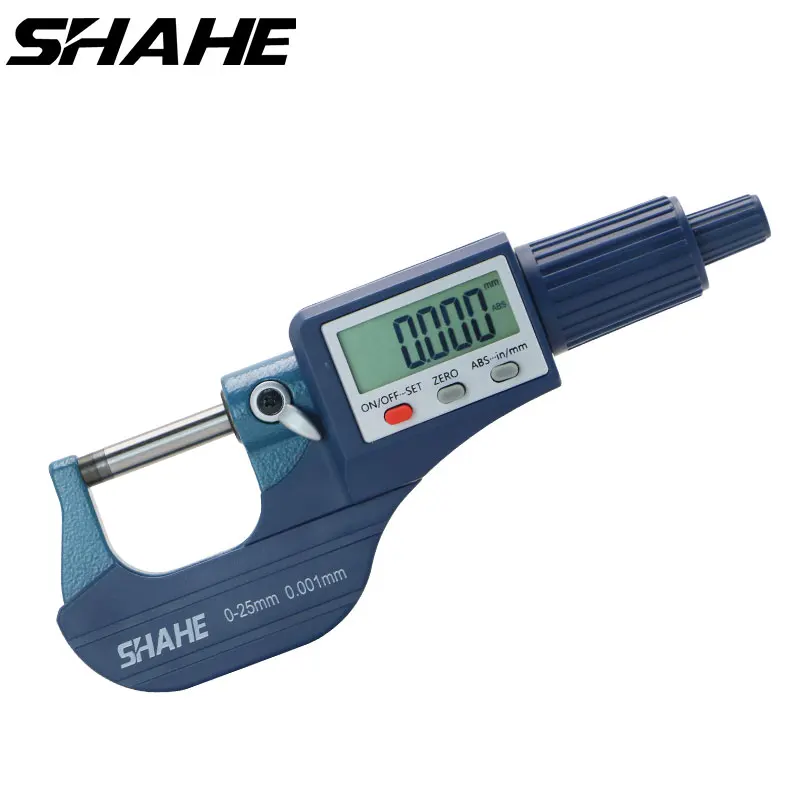 SHAHE 0,001 mm Elektroniczny mikrometr zewnętrzny 0-25 mm Mikrometr cyfrowy Elektroniczna suwmiarka cyfrowa