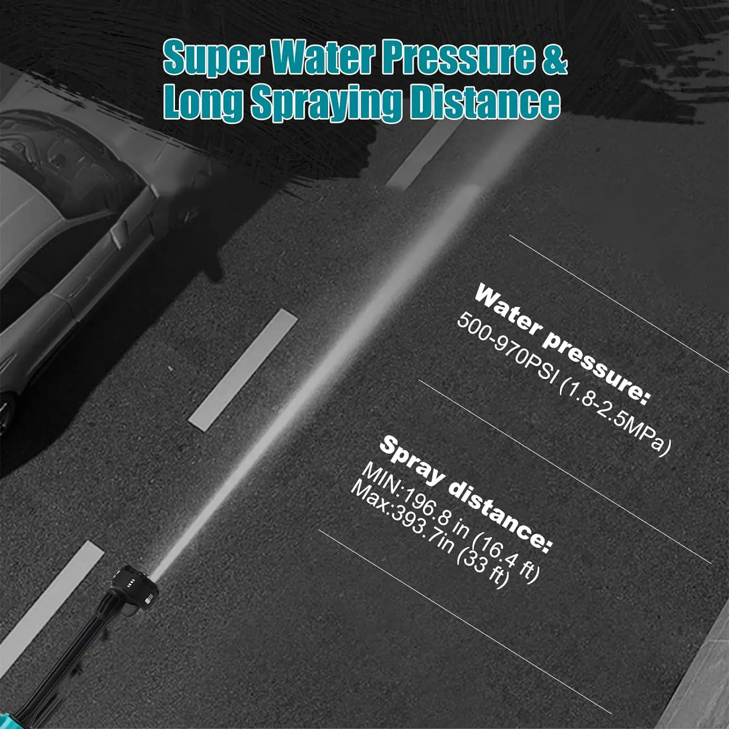 40Bar Wireless High Pressure Car Wash Water Spray Gun Portable Washer Rechargeable Mini Car Washer for Makita 18V Battery