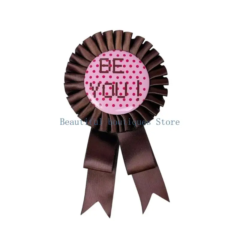U4LF Lovely Badge Brooch Teenagers 18Th Birthday Celebration Versatile Accessory With Unique Handmade Detail
