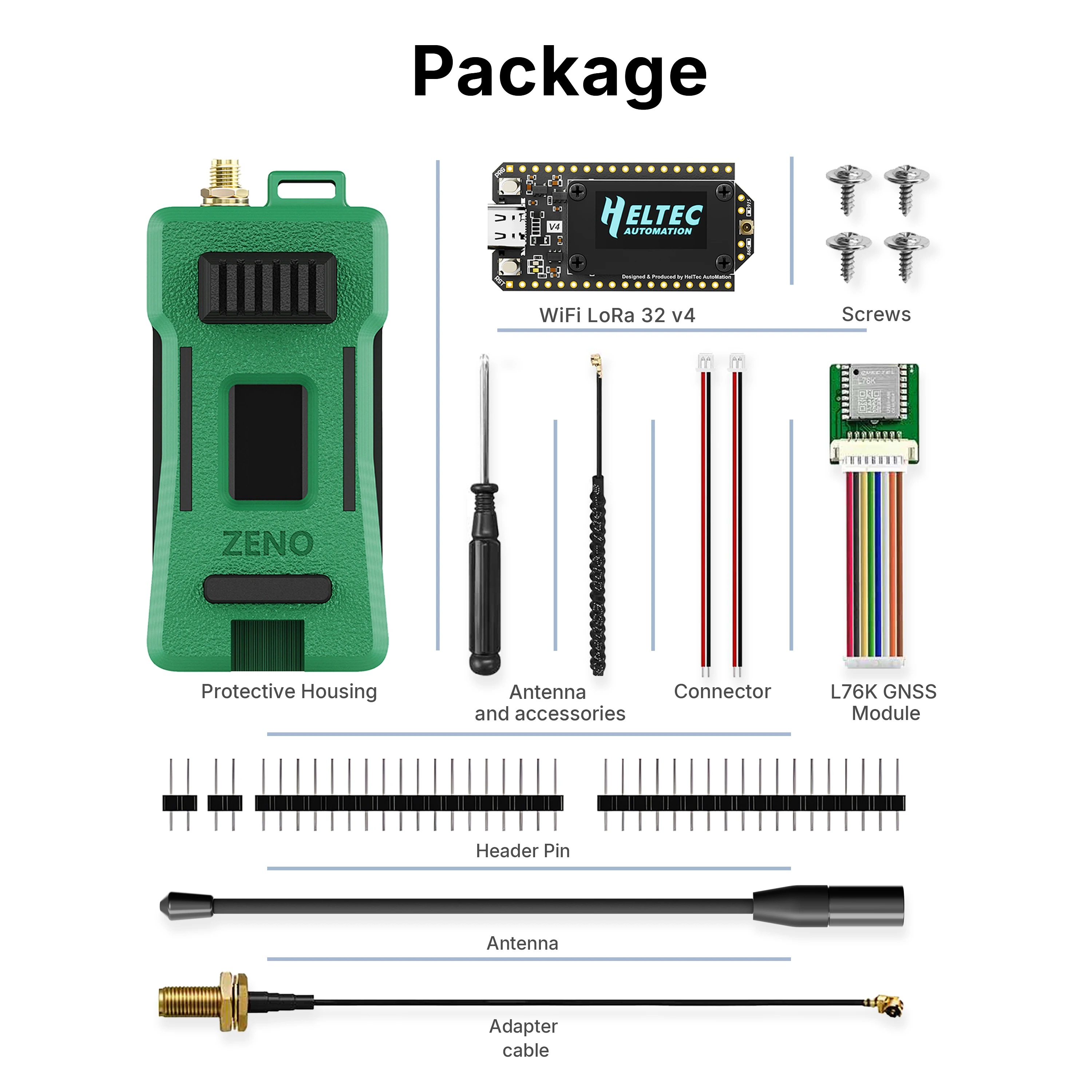Heltec WIFI Lora 32 V4 ESP32-S3 SX1262 Dev-Board Kit Case 868mhz