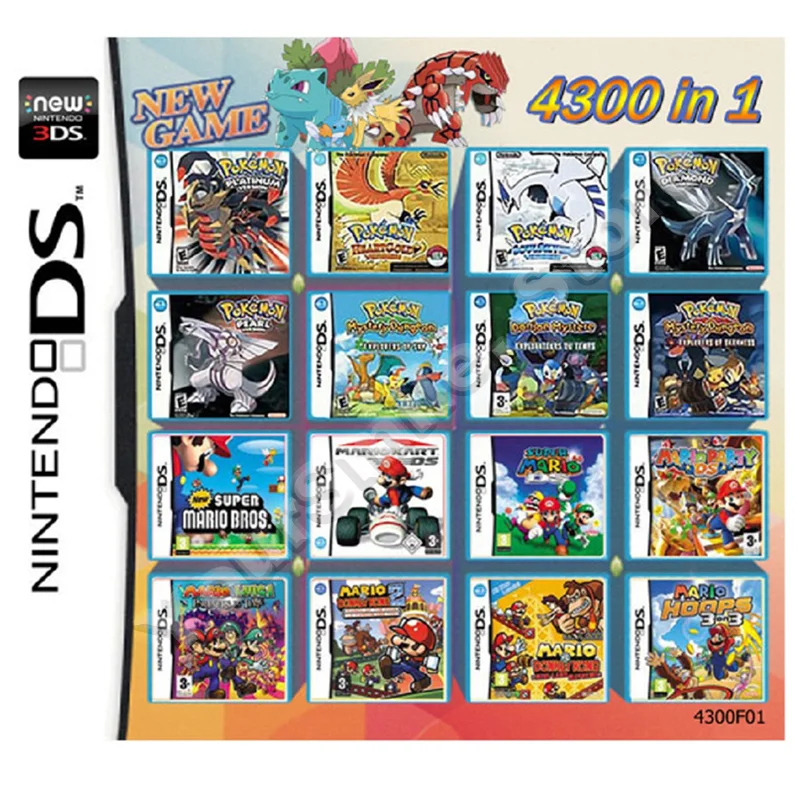 3DS NDS 4300 IN1 Game Card Combined Card 510 IN1 NDS Combined Card NDS Cassette 482 IN1 208 500 Pokemon Cards Pokemon