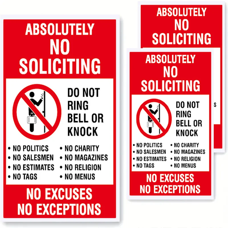 5 fogli per confezione 3. 1*4. Etichette adesive di avvertimento per promemoria campanello da 7 pollici, per evitare gli altri disturbi da battere sulla porta, adatte per porte, finestre, veicoli, impermeabili, resistenti allo strappo, facili da rimuovere