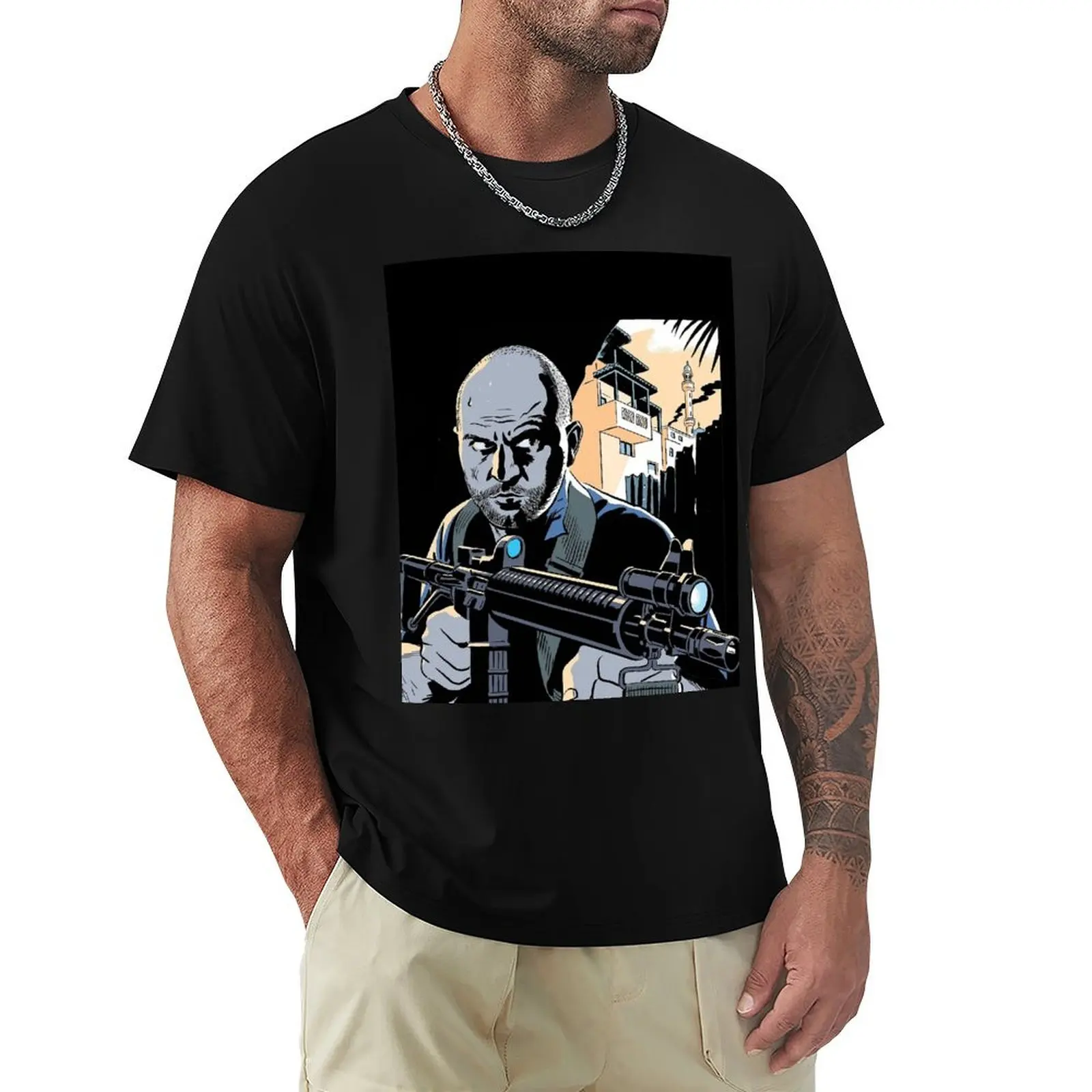 

Lior Raz - Fauda Series T-Shirt kawaii clothes animal prinfor boys plus size men clothing