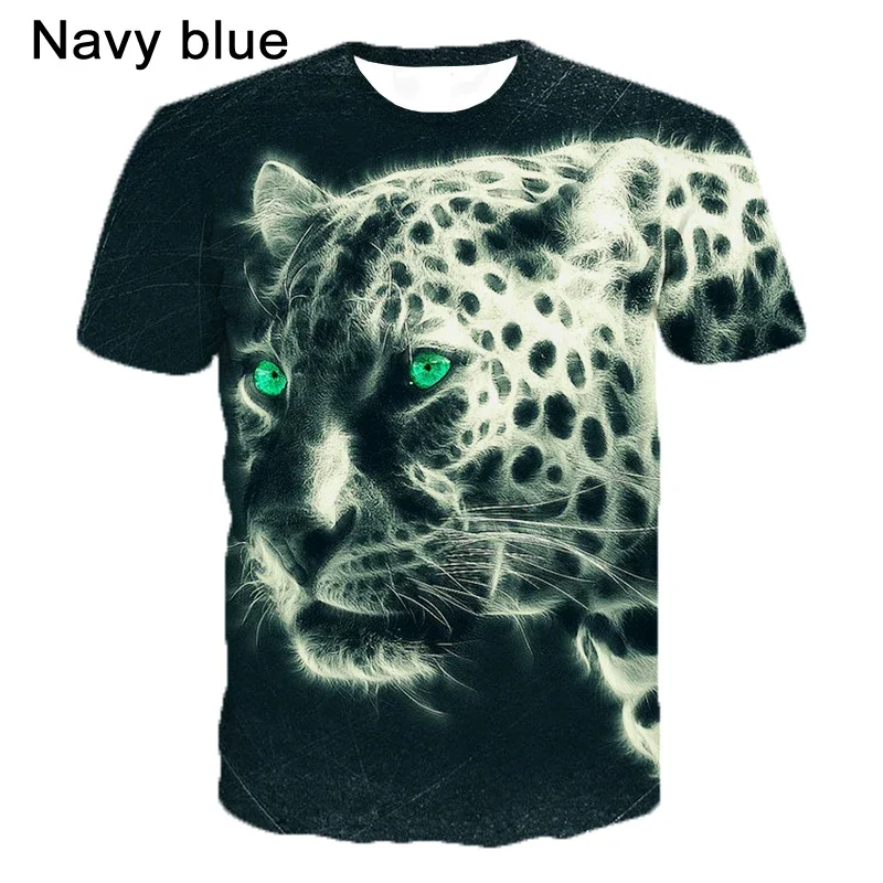 Animal Jaguar Print T-shirt 3D Printing Loose T-shirt Cool T-shirt