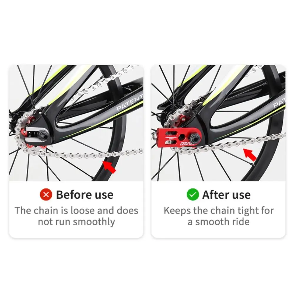 سبائك الألومنيوم سرعة واحدة سلسلة الموتر 10 مللي متر ثقب مزدوج سلسلة دراجات الضابط Fixie مقاومة للاهتراء
