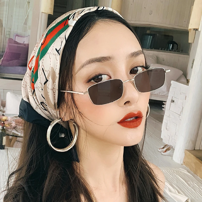 Retro Quadrat Sonnenbrille Candy Farbe Vintege Metall Katze UV400 Weibliche Sommer Straße Brillen für Frauen Korea Stil Gafas De Sol – Detail 11