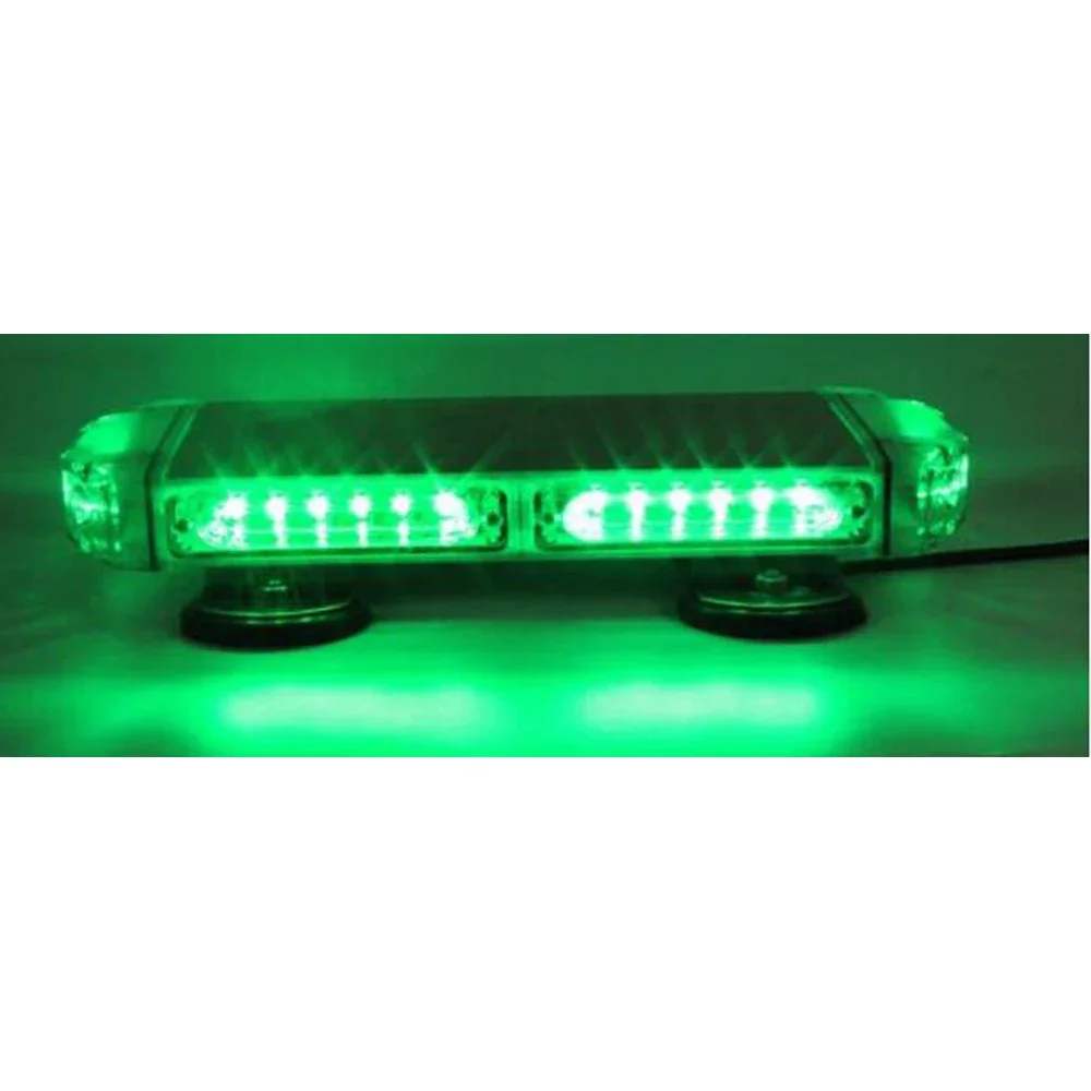 

Green LED Warning Mini Light bar 3W Linear 6 LEDs DC12V 24V Multivolt Silver or Black Aluminum 320mm 12.6 Inch