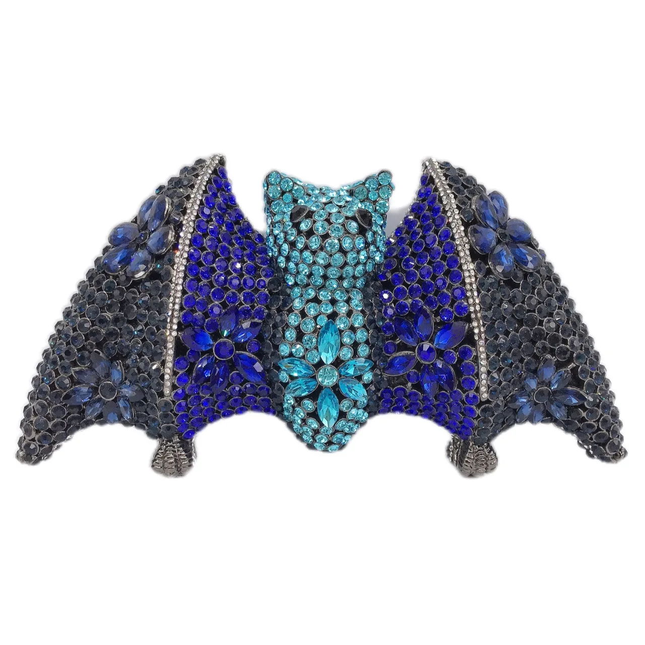 Neue Tiermotiv-Fledermaus-Diamant-Abendtasche, Ausgehöhlte Metall-Strass-Tasche, Fledermaus-Tasche – Detail 2
