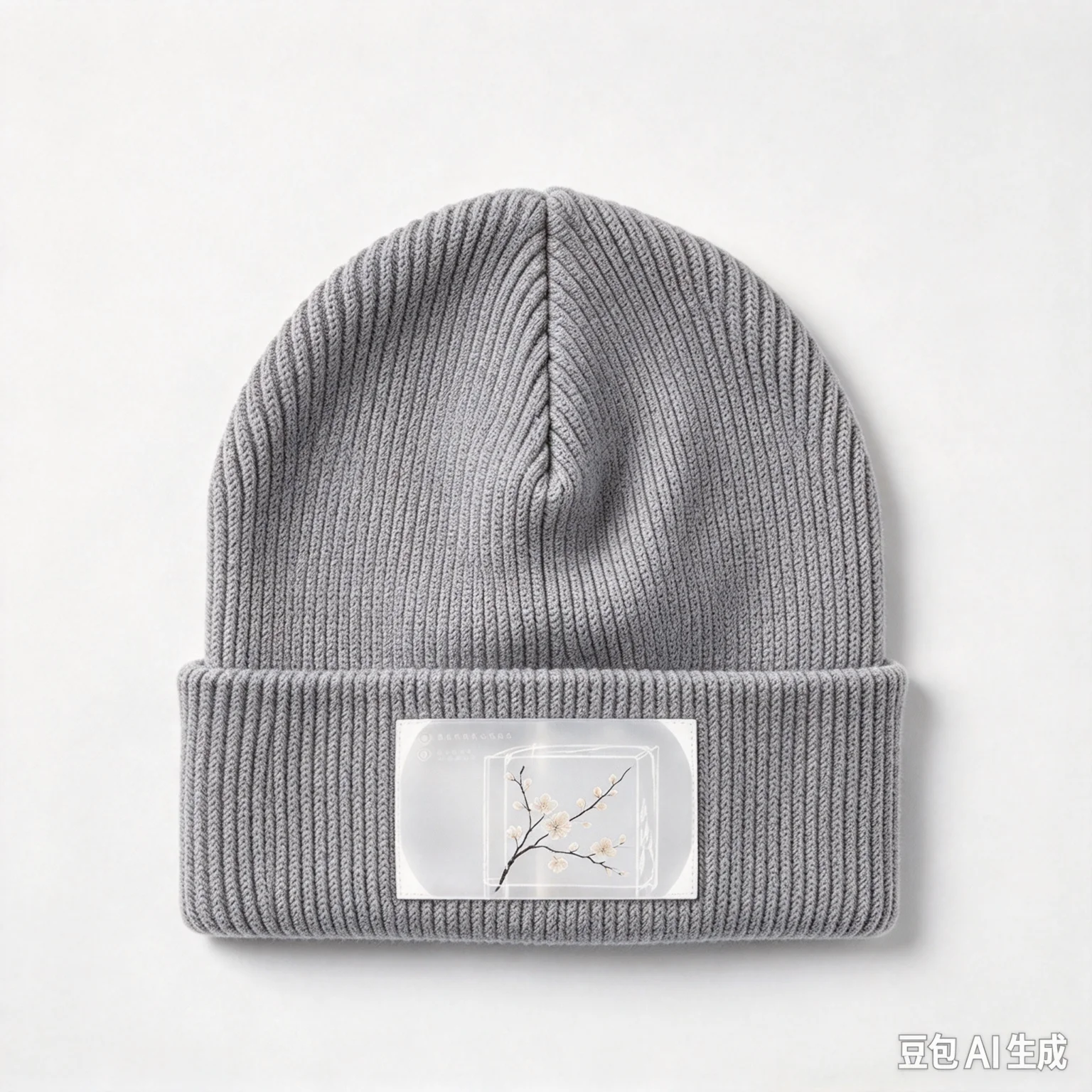 Custom Name Plum Blossom Patch Knitted Beanie Hat for Men Women Vintage Floral Winter Warm Cuffed Skull Cap Minimalist Streetwea