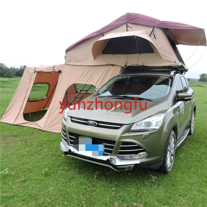 YL  4-6 Person Car Tent Waterproof Sunshade Folding Roof Top Pop-up  Camping Outdoor  with Awning