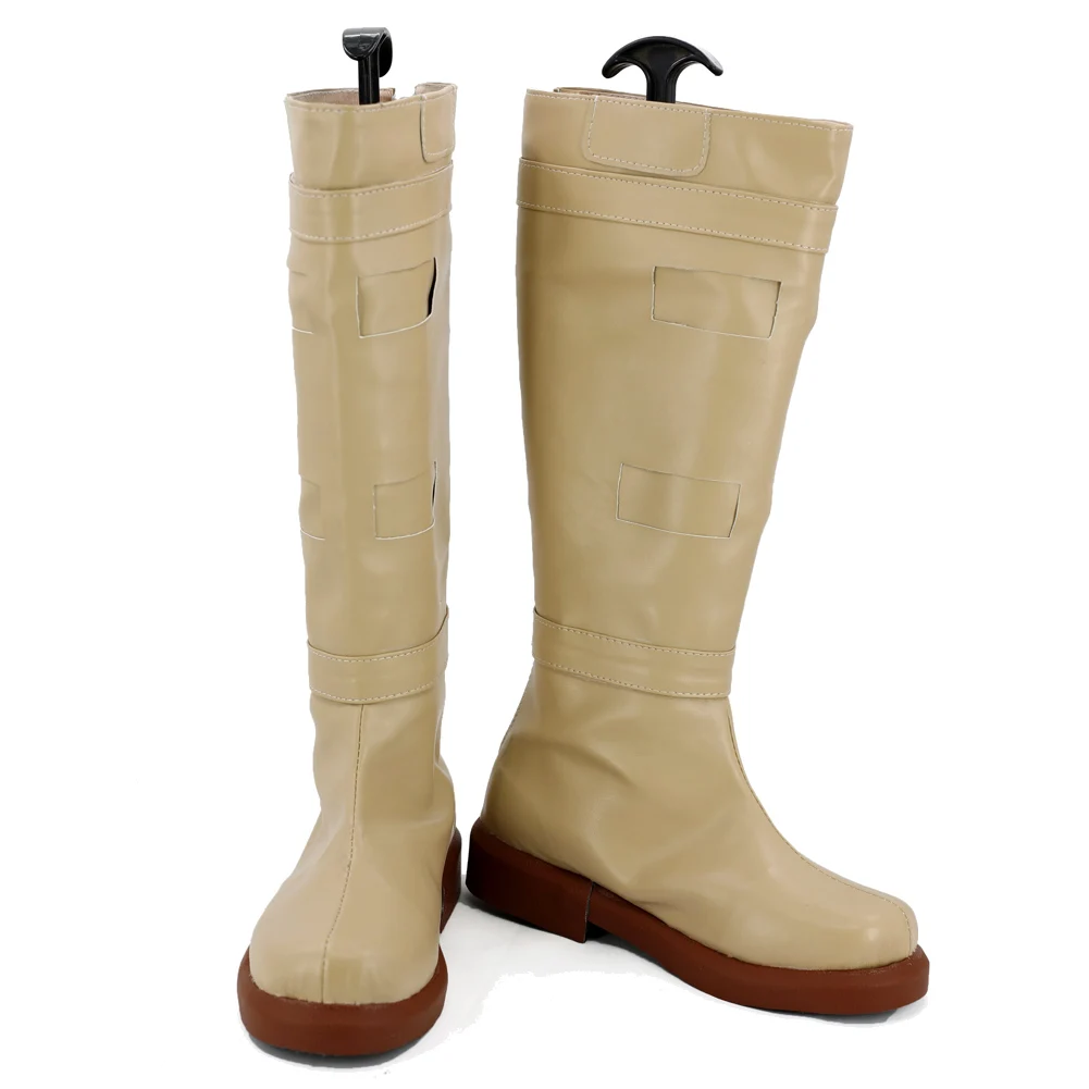 Padme-zapatos de fantasía Amidala para mujer adulta, botas Beige, disfraz de película Space Battle, Accesorios, calzado de fantasía