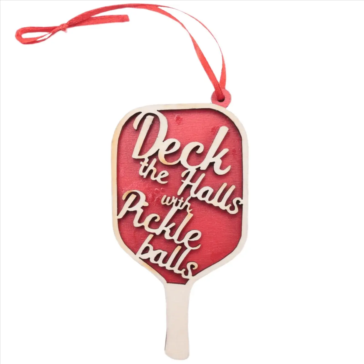 A New Factory Deck the with Pickleballs Ornament for Christmas, for Pickleball Lovers, Special and Gift