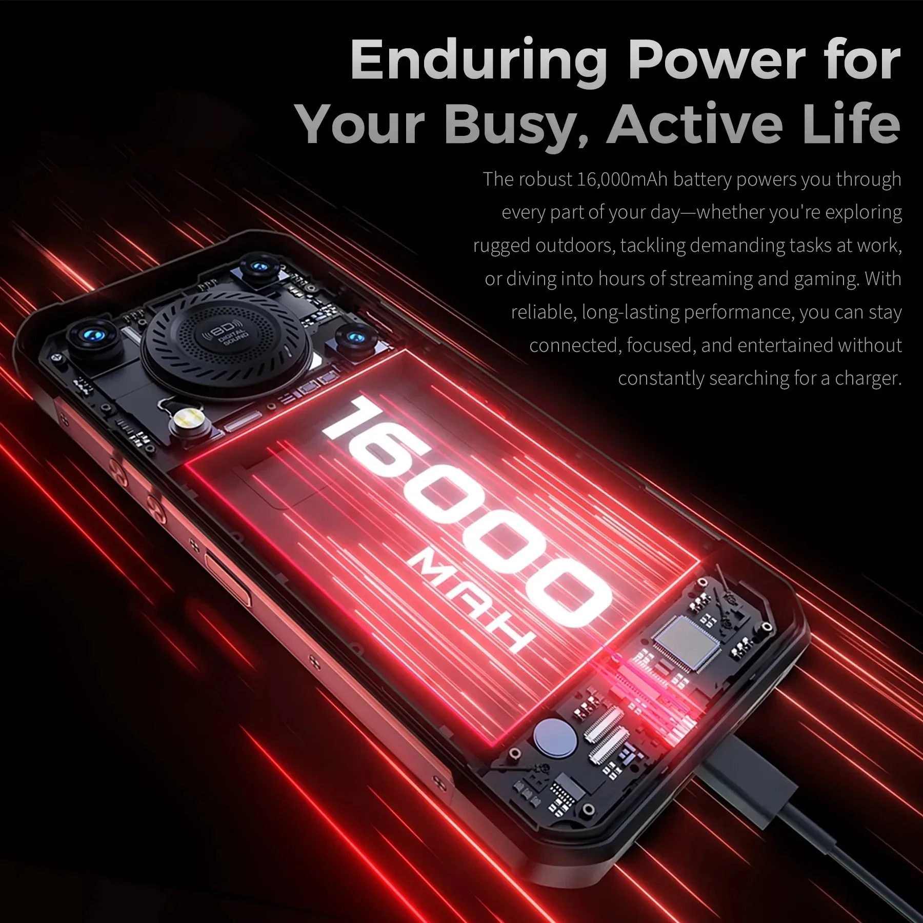 NEW OUKITEL WP56 Rugged Mobile Phone16000mAh 45w 36GB+512GB 6.8“ FHD 120Hz Cell Phone MTK7050 108MP BT5.2 Android15 Smartphone