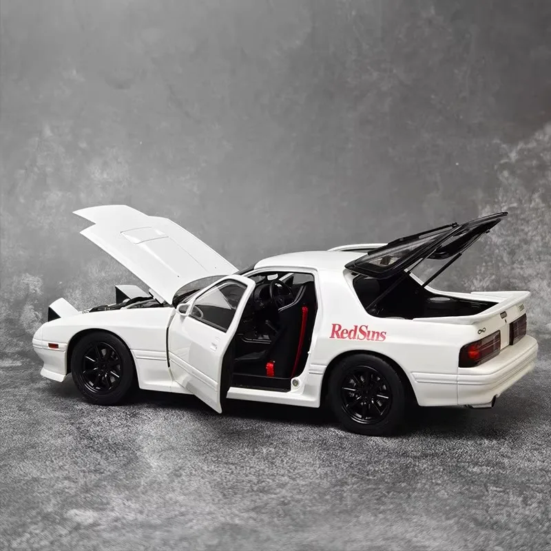 WHELART 1/18 Mazda Savanna RX-7 FC3S Initial D 30th Anniversary Ryosuke Takahashi White Diecast Car Model Boy Collecion Gift view 6