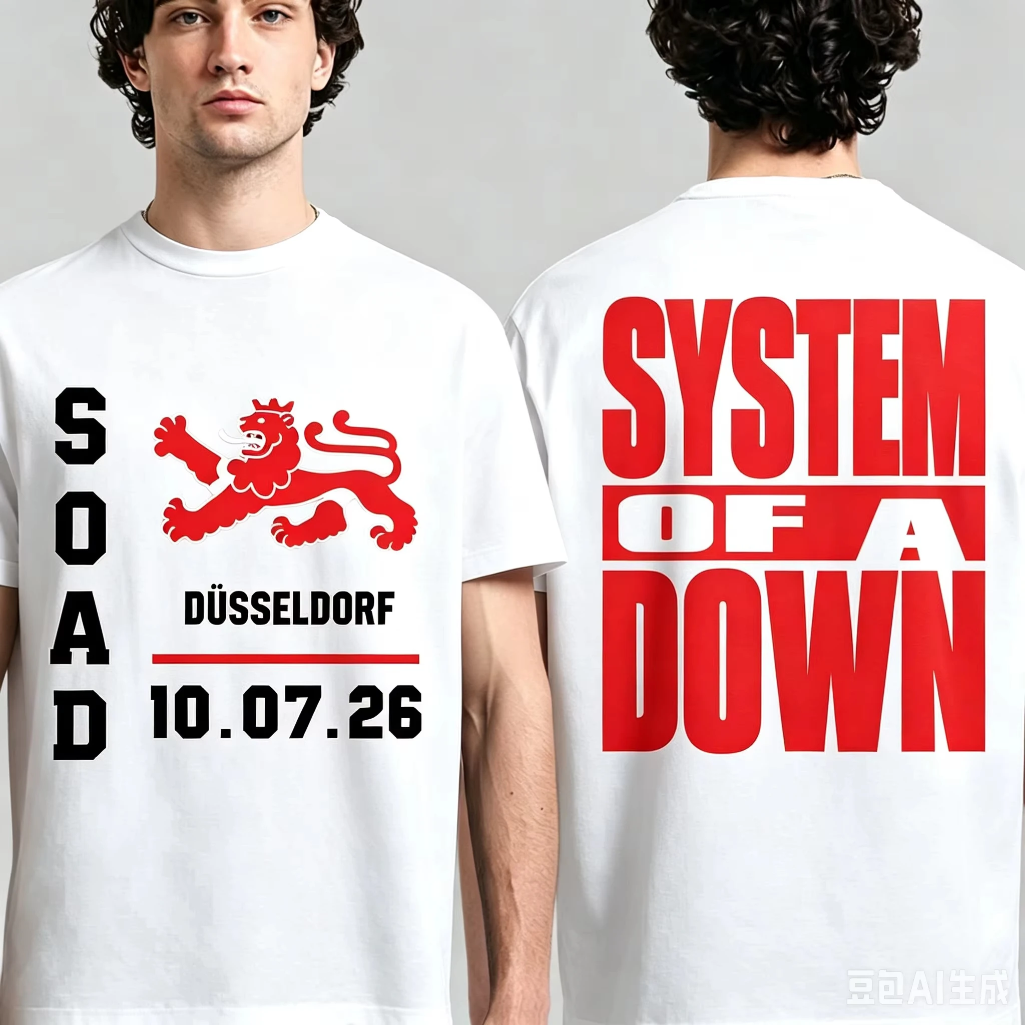System of A Down SOAD Dusseldorf Germany 2026 Tour Graphic Tshirt Cotton Men's Women's Y2k Popular Oversized Casual T-shirt