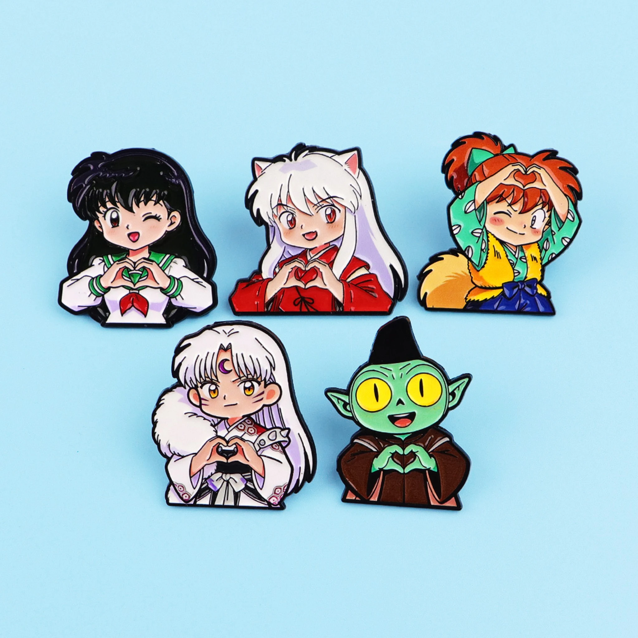 3-8pcs/Set Cool Anime Series Enamel Pin Cartoon Characters Lapel Pin Fashion Badge for Bags Denim Hat T-shirt Decoration Gifts view 2