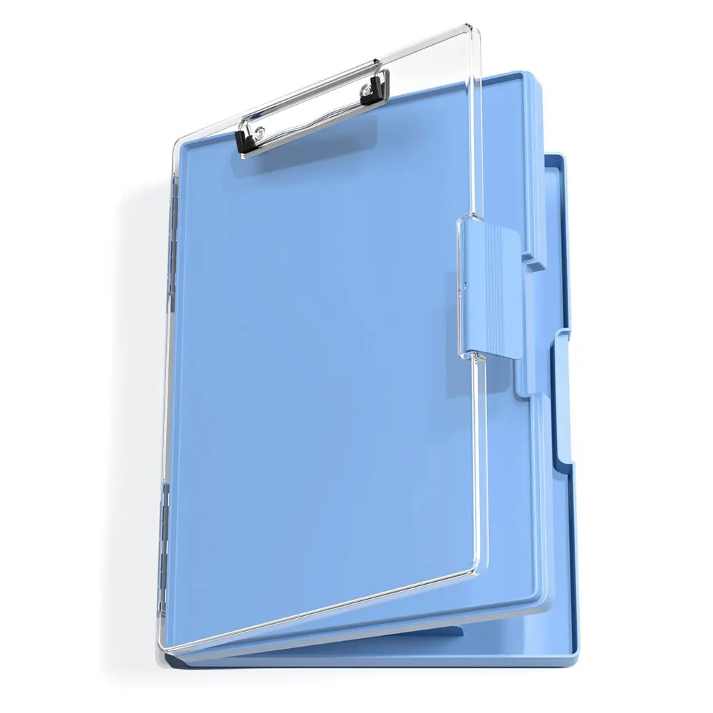 Side-opening writing pad with storage function - double-layer design, 8.5 x 11 inches, transparent erasable writing pad