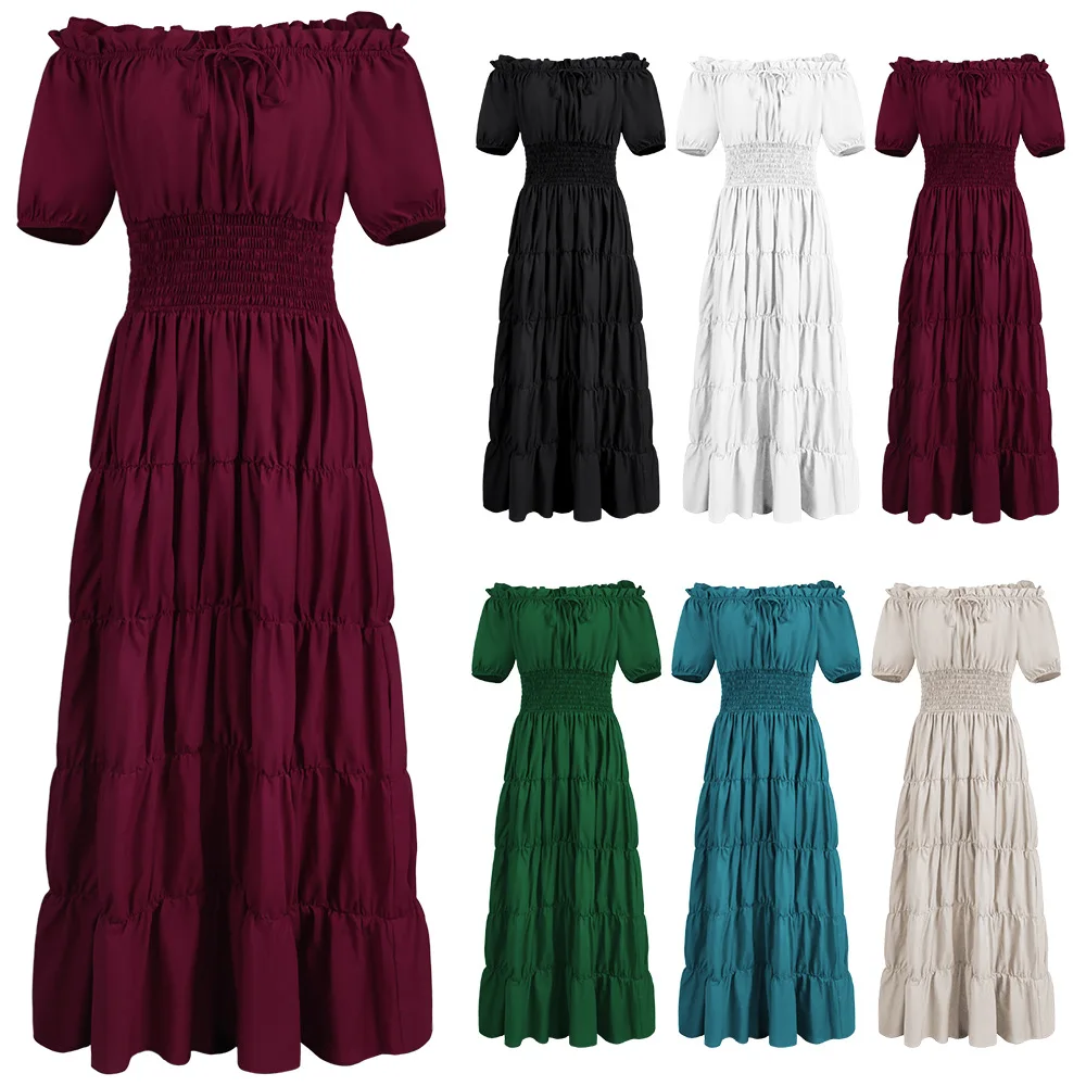 Medieval Renaissance Stage Cosplay Costume Long Dr for Women loween Role-plang Faionable Traditional Chinese Sle