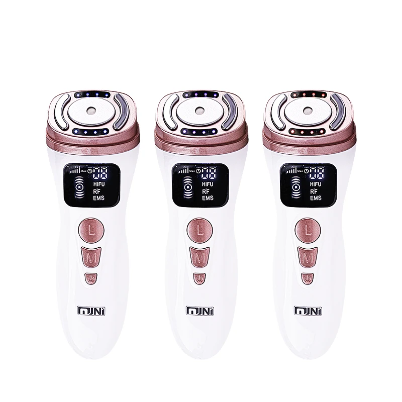 2 geração mini máquina de ultrassom hifu fadiofrecuencia ems microcorrente elevador firme aperto da pele rugas lesen beleza