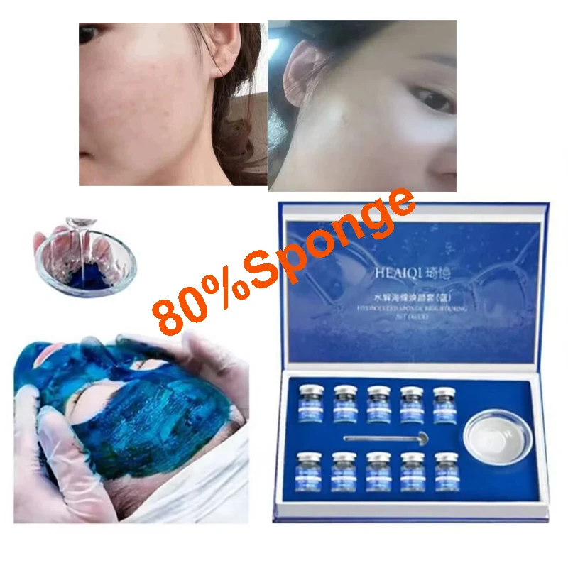 

80% Blue Sponge microalgae Kit Face Collagen Regeneration Natural Biological Extract Sponge Spicules Resurfacing Skin Care