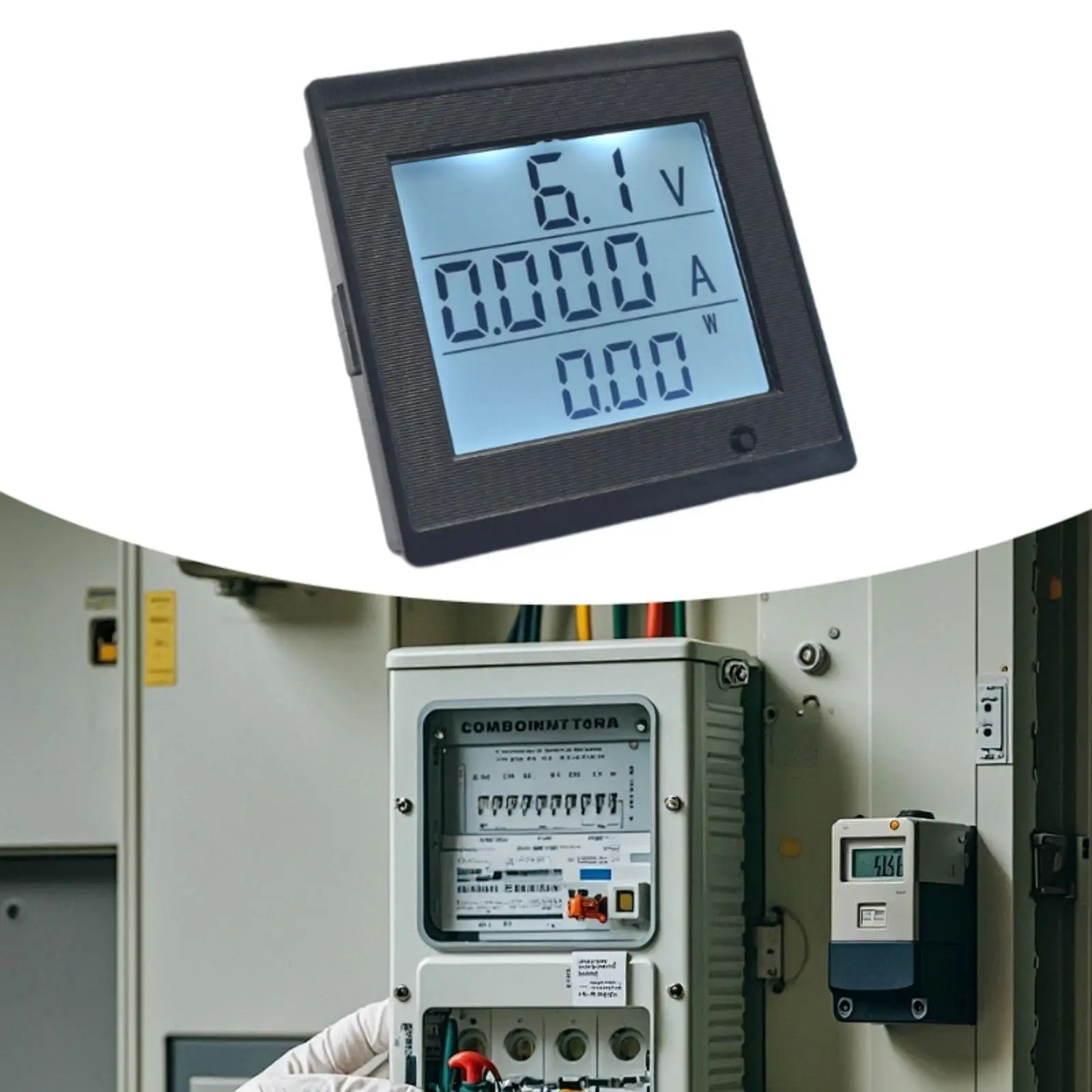 DC 6-200V 20A Voltage Current Meter Tester Tool Premium Large Screen LCD Overload Alarm Portable Easy to Install Multimeter
