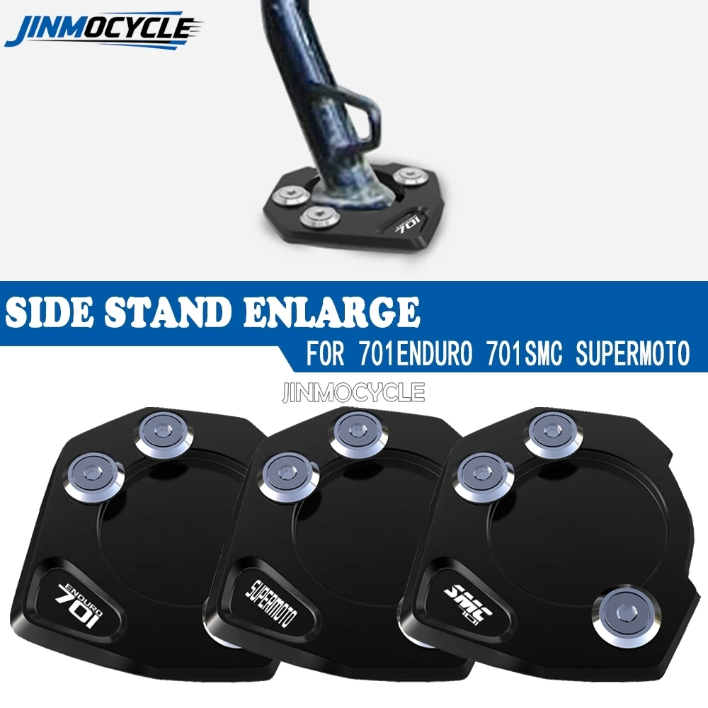For Husqvarna 701 Enduro 701 Supermoto 701 Supermoto / Enduro JINMOCYCLE 701 SMC 701SMC CNC Side Stand Enlarger Plate Support