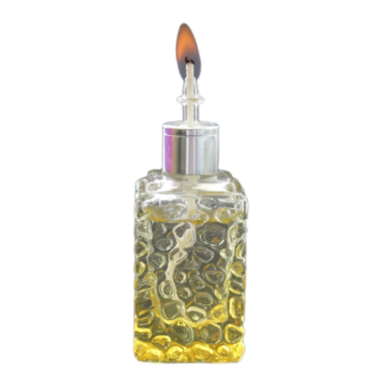 Colored transparent glass Alcohol burner, portable and creative, new compact mini lamp wick