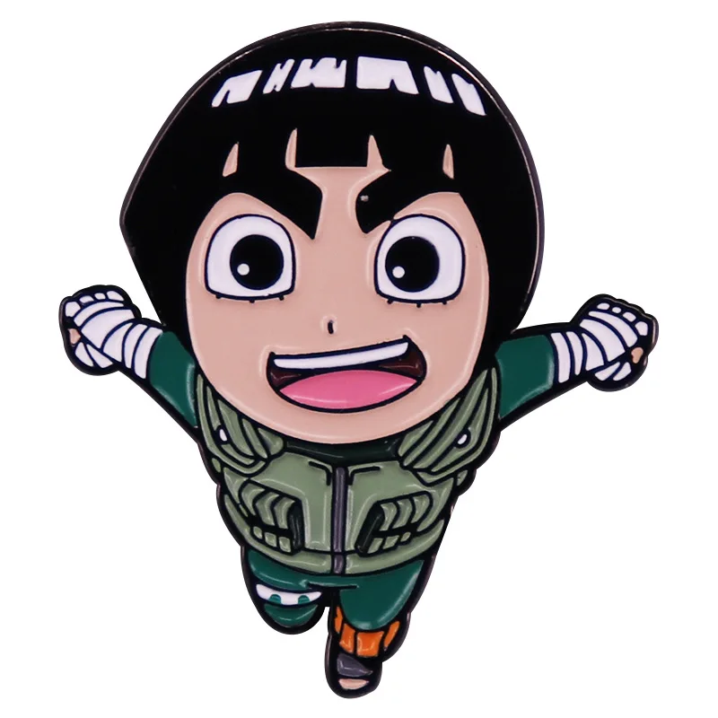 Anime Naruto Rock Lee Pin   Enamel Pin Lapel Pins Badge Hats Clothes Backpack Decoration Jewelry Accessories Fans GIFT