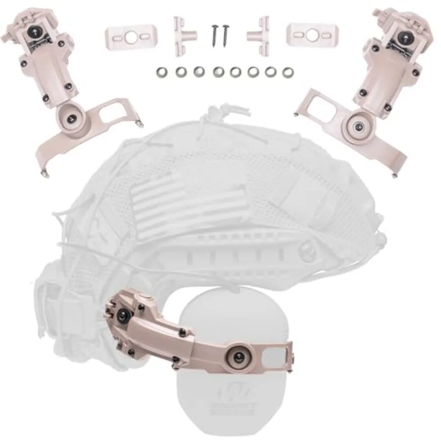 

Tigrett ARC Rail Adapter for Tactical Headgear - Universal Compatibility with Ops-Core Fast ACH MICH AMP Arms Howard Leight Ear