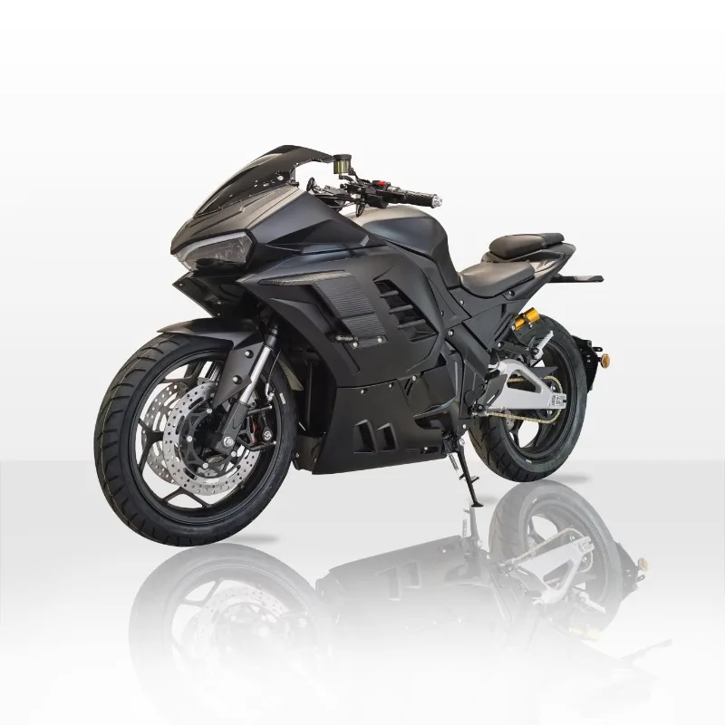 Hot-Sale Matte Black Color Middle Chain Drive Motor Electric Motorcycle With Good Quality