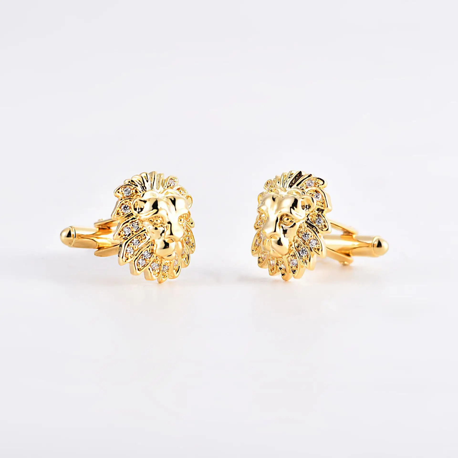 

High-grade Inlaid Zircon Crystal Cufflink Brooch High-quality Jewelry Brooch Collar Pin