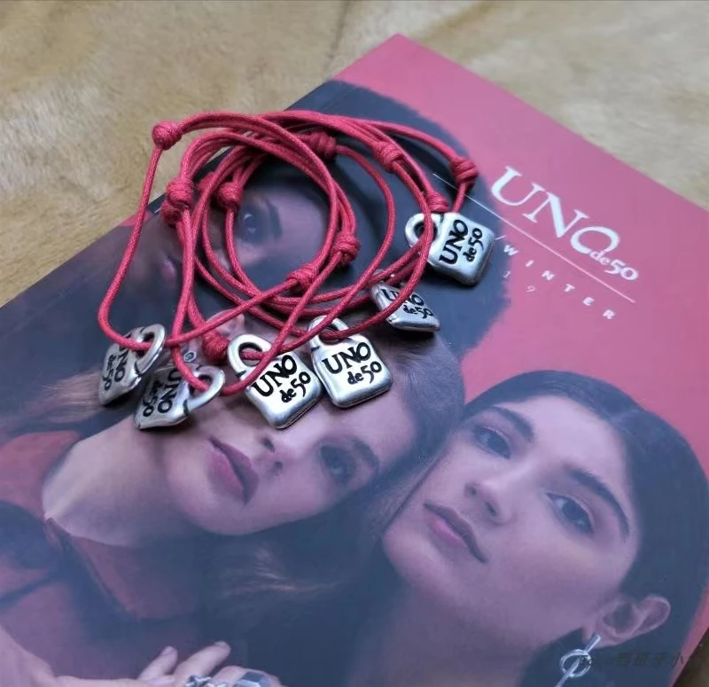 Yisheng Leather alloy bead Bracelet, Silver clasp, fashion, with logo, wholesale, new 2021, European fashion gift bracelet